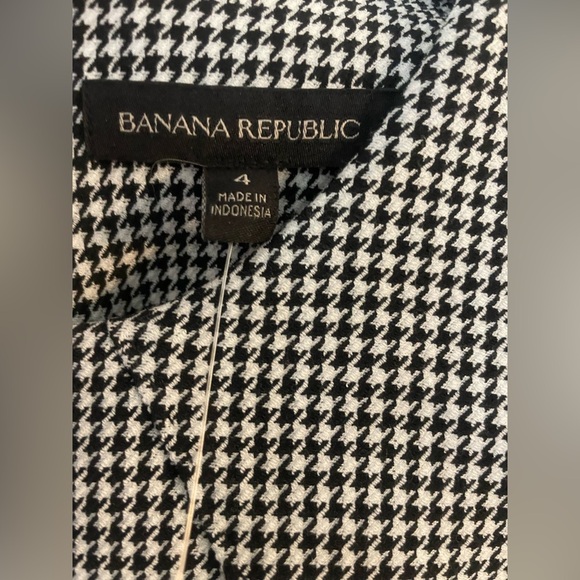 Size 4 Black and White Houndstooth Dress New with tags, Banana Republic - Picture 4 of 6